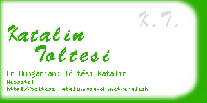 katalin toltesi business card