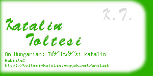 katalin toltesi business card